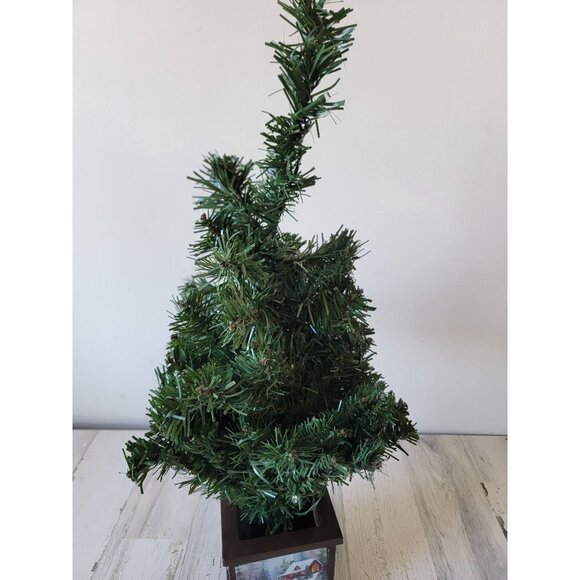 Tree AS IS scenic base tabletop pine home decor figure unique - Picture 7 of 10